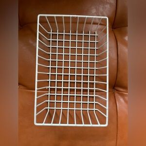 White Wire Metal Basket